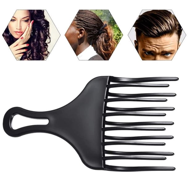 Peine de plástico ancho para el cabello, peine para el cabello afro, herramienta de peinado para peluquería