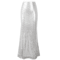 thumbnail image 3 of PrettyGuide Women's Sequin Maxi Skirt Glitter Bodycon Long Mermaid Skirt Formal Skirts, Large, 3 of 7