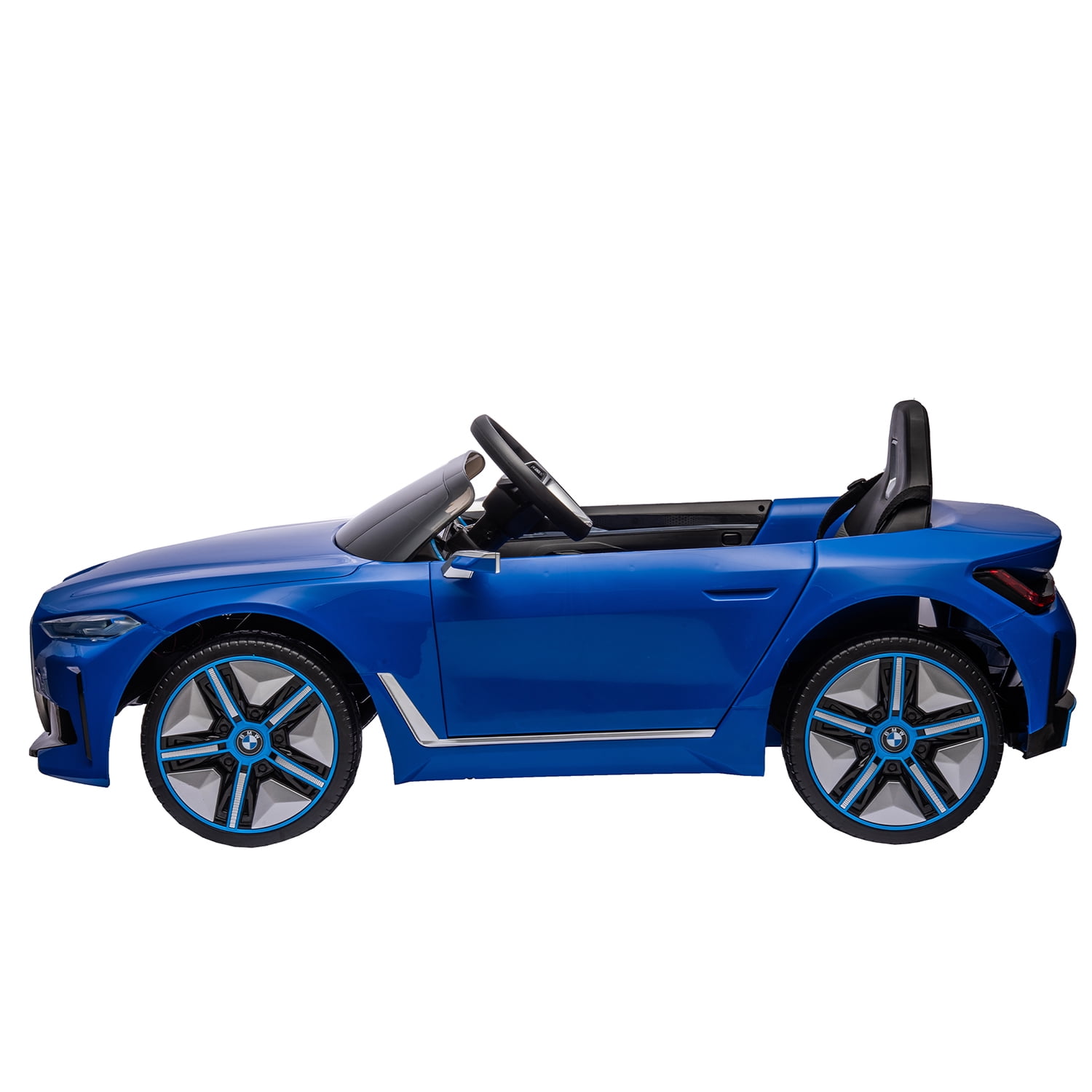 CIPACHO Licensed BMW I4, 12v Kids Ride On Car with 2.4G Parents Remote Control, Electric Car for Kids, 3 Speed Adjustable, USB, MP3, Bluetooth, Blue