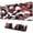 Red Gray And, variant on Red Camouflage mouse Padswaterproofwashable for Office Home Work GamingmousematRubber Base Mousepad with Stitched Edges 31.5x11.8inches