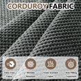 thumbnail image 4 of Overstuffed Recliner Chair for Adults, Home Theater Lounge Seating Armchair, Manual Reclining Reading Chair for Small Space Living Room Bedroom, Stone Grey, 4 of 9