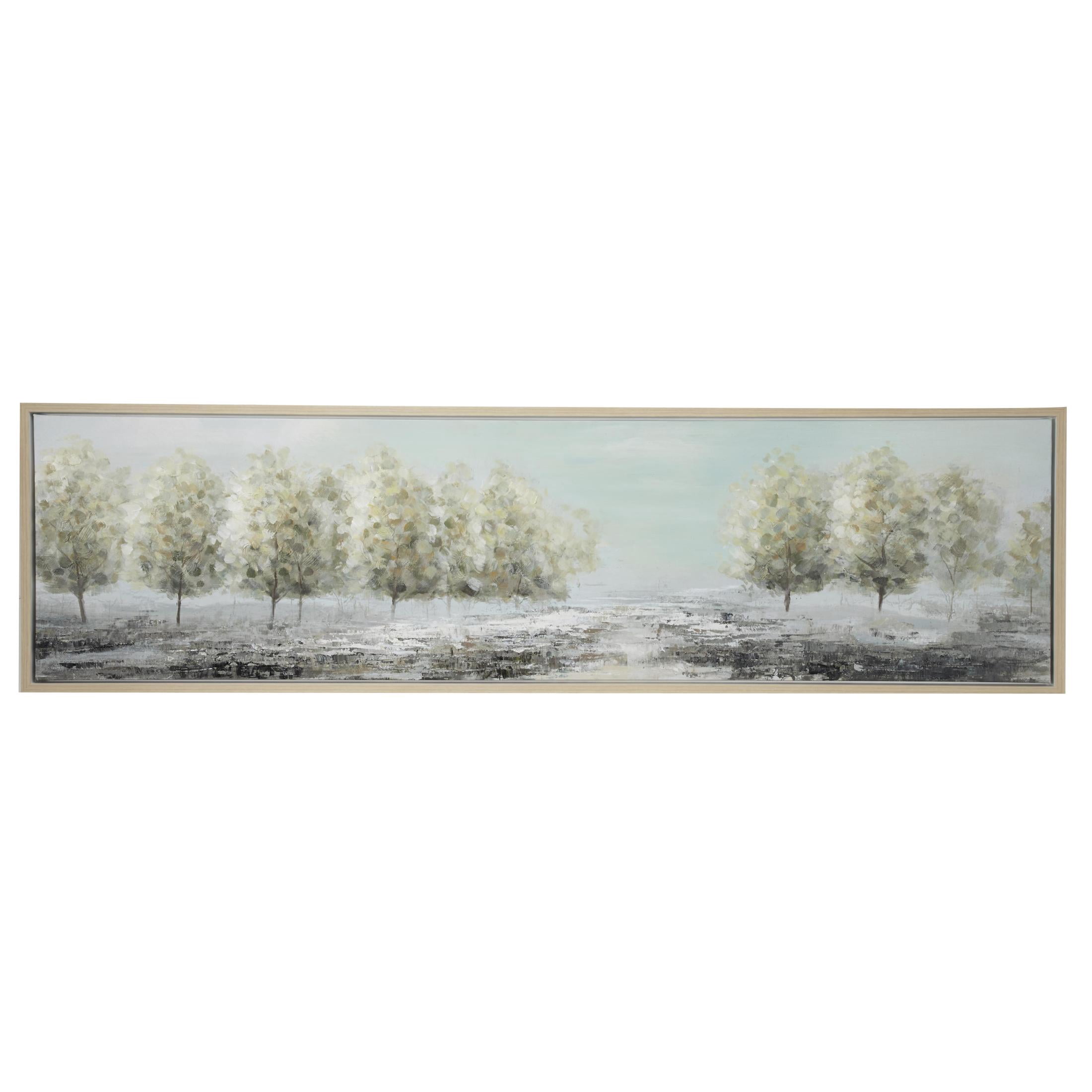71" x 20" Tree Framed Wall Art with Tan Frame, by DecMode