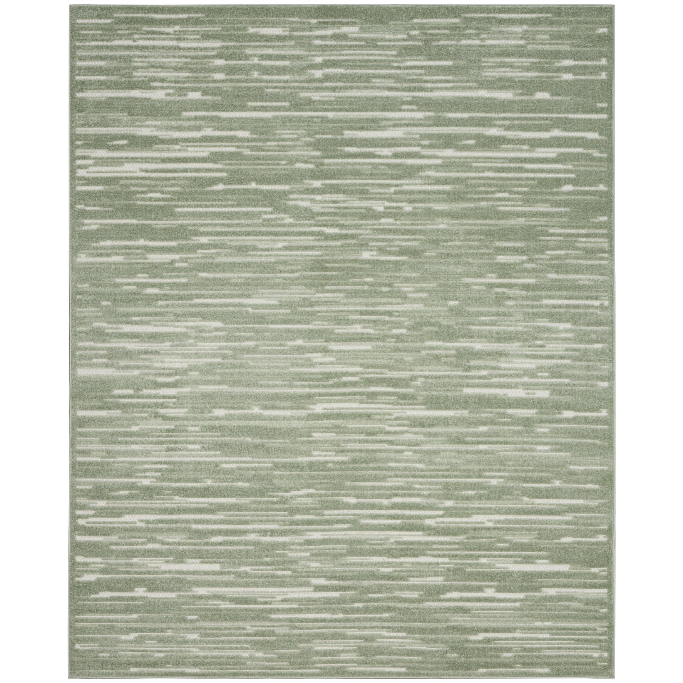 Nourison Care Free 7'10" x 9'10" Green Modern Indoor Rug