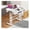 White, variant on Adjustable Height Stand Up Desk with Cup Holder, Mobile Laptop Desk, 31.5 Inch, White