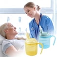 thumbnail image 1 of Plastic Feeding Cup, Anti-Choke Straw Vessel With Secure Lid and Flow Control, for Bedridden Patient Liquid Intake, Yellow, 1 of 6