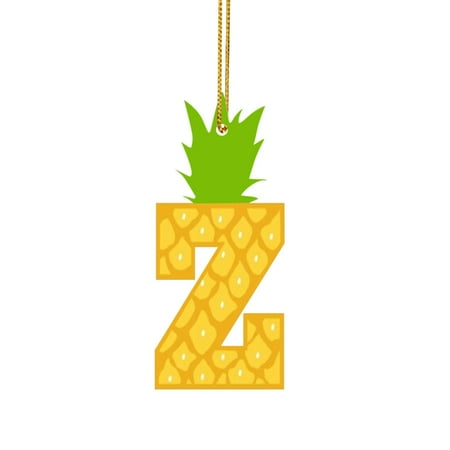 

26 Letters Yellow Pineapple Acrylic Pendant Funny 26 Letters Pendant Decoration For Party Decoration The 26 Letters Pendant Party Supplies Decorations for Home Set Winter Decorative Garland Window