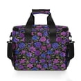 thumbnail image 7 of FORMRS Insulated Cooler Bag 24 Cans Capacity Soft Leakproof Lunch Box with Side Pockets, Violet Blooms Pattern, 7 of 7