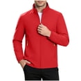 thumbnail image 3 of Cmtiyu Fashion Jackets for Men Casual Long Sleeve Stand Neck Outdoor Zip Up Red Jackets with Zip Pockets XXS-3XL, 3 of 9