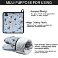 thumbnail image 7 of Pug and Footprints Kitchen Oven Mitt and Pot Holder Sets 2 Pcs for Baking, Cooking and Grilling, Heat Resistant Up To 392 °F, 7 of 7