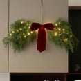 thumbnail image 2 of Guvpev Festive Cedar Swag Decor with Velvet Bow, Christmas Garland for Mirror, Lighted Christmas Swag Battery Operated for Home Fireplace Wall Window Door Christmas Decorations Indoor Outdoor, 2 of 8