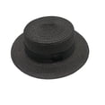 thumbnail image 5 of sususu Straw Sun Hat for Men Women Summer Western Cowgirl Hat Woven Hollow Out Wide Brim Hat Khaki Black, 5 of 6
