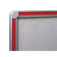 thumbnail image 2 of Ghent's Vinyl 4' x 8' DecoAurora Bulletin Board with Red Trim in Gray, 2 of 3