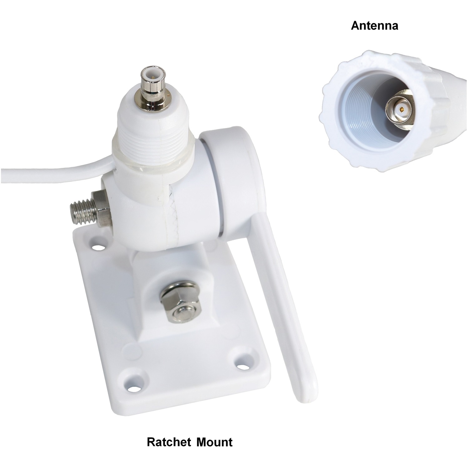 Tram 1616 5Ft VHF 3DBD Gain Marine Antenna With Cable Built-In To Ratchet Mount - image 4 of 5
