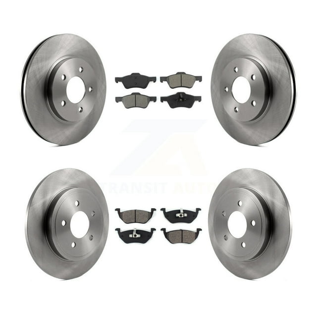 Transit Auto Front Rear Disc Brake Rotors and Semi-Metallic Pads Kit for Car Ford Escape Mercury Mariner K8S-100893