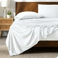 thumbnail image 1 of Bare Home Ensemble de Draps en Molleton Microplush - Ultra Doux - Poche Profonde - Grand Lit, Blanc, 1 of 7