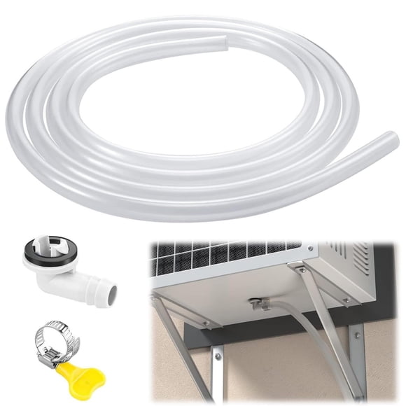 Conjunto de juntas de drenaje exterior para aire acondicionado | Kit duradero de tubería con conector impermeable para una gestión eficiente del agua condensada | Encaja en la mayoría de los modelos