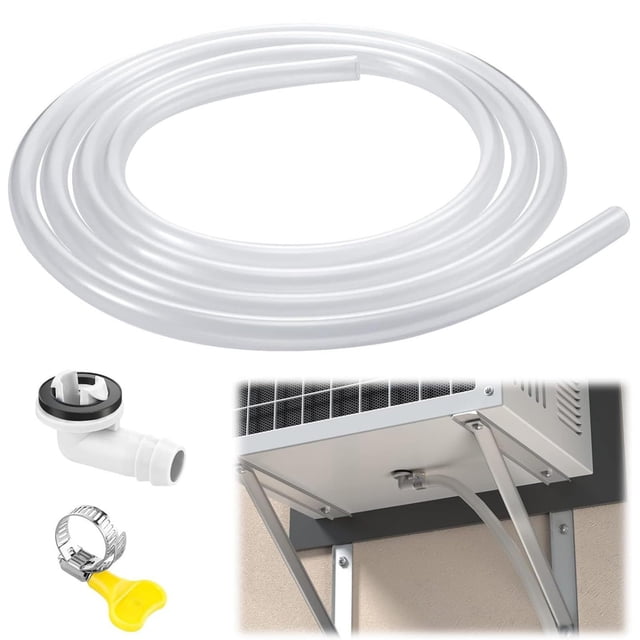 Kit de drenaje de aire acondicionado para unidad exterior - Tubería y accesorios de agua condensada a prueba de fugas para un drenaje eficiente del sistema HVAC