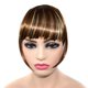 thumbnail image 1 of Pelucas con flequillo para mujer, peluca ondulada suelta, trenza, diadema, flequillo sintético, extensiones de cabello con flequillo térmico para mujer, un solo cepillo, 1 of 2