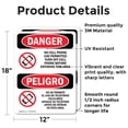 thumbnail image 2 of (2 Pack) No Cell Phone Use In Area Bilingual OSHA Danger Sign, 2 of 7