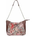 thumbnail image 1 of Sishka Ladies Tapestry Hobo Bag in Floral Pattern | Leather-Trimmed Shoulder Bag & Satchel Purse for Everyday Essentials, 1 of 1