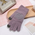 thumbnail image 2 of Otqutp Elastic&nbsp;Teen Girls Outdoor Gloves Knitted Cold Proof Plush Thickened Christmas Gloves Women's Winter Touchscreen Gloves Elastic Winter Texting Gloves(Purple,One Size), 2 of 4