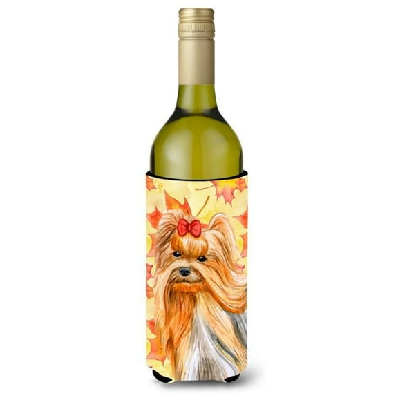 Yorkshire Terrier Fall Wine Bottle Beverge Insulator Hugger
