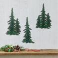 JFly Evergreen Pine Tree Metal Wall Decor Set of 3, Christmas Wall