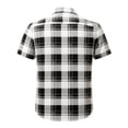 thumbnail image 5 of JTSRKL Men's Classic Plaid Golf Style Shirts Button Down Wrinkle Free Casual Short Sleeve Tops Button Up Formal Business Summer Tops White XL, 5 of 5