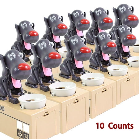 Set of 10 Dog Style Coin Money Box Piggy Bank Collecting Saving Money Bank - Color Black (Top 10 Best Banks In America)