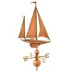 36" Grand Luxury Polished Copper Nautical Large Sailboat Weathervane