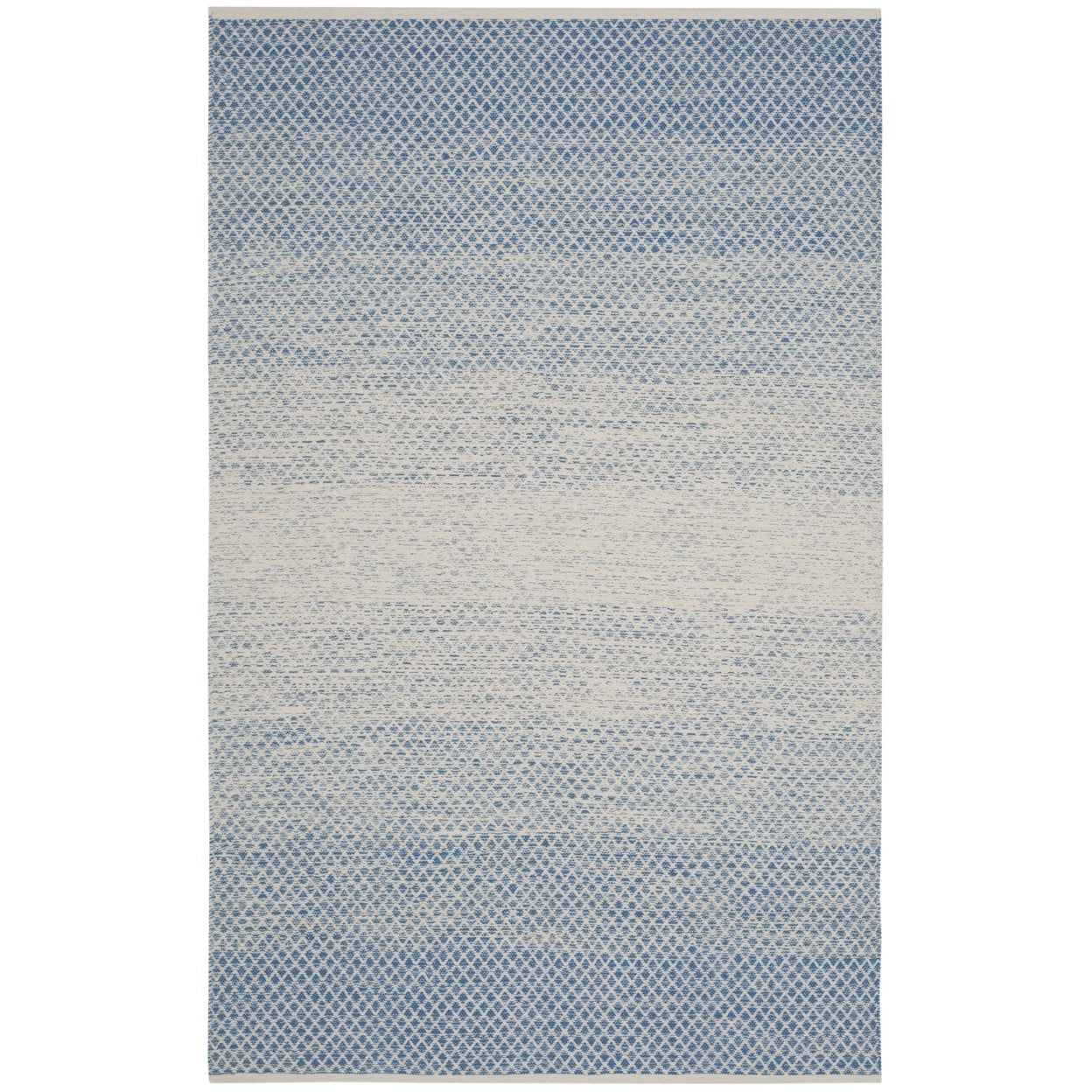 SAFAVIEH Montauk Vaughn Geometric Cotton Area Rug, Blue/Ivory, 11' x 15'