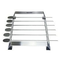 Dyna-Glo 6-Piece Stainless Steel Kabob Skewer and Rack Set