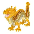 thumbnail image 2 of MasteelfCA Alloy Rhinestone Zodiac Dragon Statue Desktop Decoration Small Alloy Dragon Figurine, 2 of 8