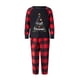 thumbnail image 2 of Pijamas navideños familiares a juego, camiseta de manga larga con estampado de letras y pantalones a cuadros. Ropa de dormir para estar en casa., 2 of 5