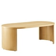 thumbnail image 3 of Modway Aspect Oval Wood Coffee Table in Oak, 3 of 9