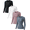 Black+White+Gray Blue+Pink, variant on 4 Pack Woman's Long Sleeve Athletic Sun Shirts Underscrub Workout UPF 50+ Undershirt for Gym Running Tops
