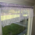 thumbnail image 2 of Floral Lace Window Valance 58 Inch Wide Lavender, 2 of 3