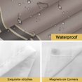 thumbnail image 4 of No Hook Boho Brown Flower Shower Curtain with Snap in Liner Set, Abstract Bohemia Pesley Floral Waterproof Fabric Bathroom Curtains with See Through Top Window, Hotel Style Small 36 x 78 Inch, 4 of 9