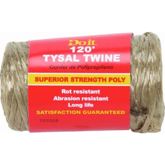 Do it Best Tools Polypropylene Twine - Durable - 5/64-Inch x 120-Feet, Brown