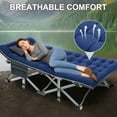 thumbnail image 6 of Slsy Folding Camping Cots for Adults, 75"x28" Heavy Duty Sleeping Cots with Mattress & Carry Bag, Portable Travel Camp Cots for Home, Office, Outdoor, 6 of 17