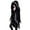 Black, variant on jsaierl Women Long Sleeve Punk Moon Print Hooded Black Cardigan Jacket Coat Plus Size