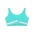 thumbnail image 4 of Kaerm Kids Girls Camisole Sport Bras Crop Top Sleeveless Gymnastics Dance Yoga T-Shirt Activewear Blue Green 16, 4 of 6