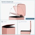 thumbnail image 5 of TLSUNNY 8 Gal Square Trash Can, Stainless Steel Step Garbage Bin, Soft-Close Lid & Removable Inner Bucket for Kitchen, Office, Home, 5 of 9
