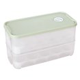 thumbnail image 2 of Caja de almacenamiento de huevos, rejillas organizadoras de huevos de plástico, contenedor de cocina con tapa, verde claro, doble capa, 20 rejillas Inevent HA003375-05, 2 of 2