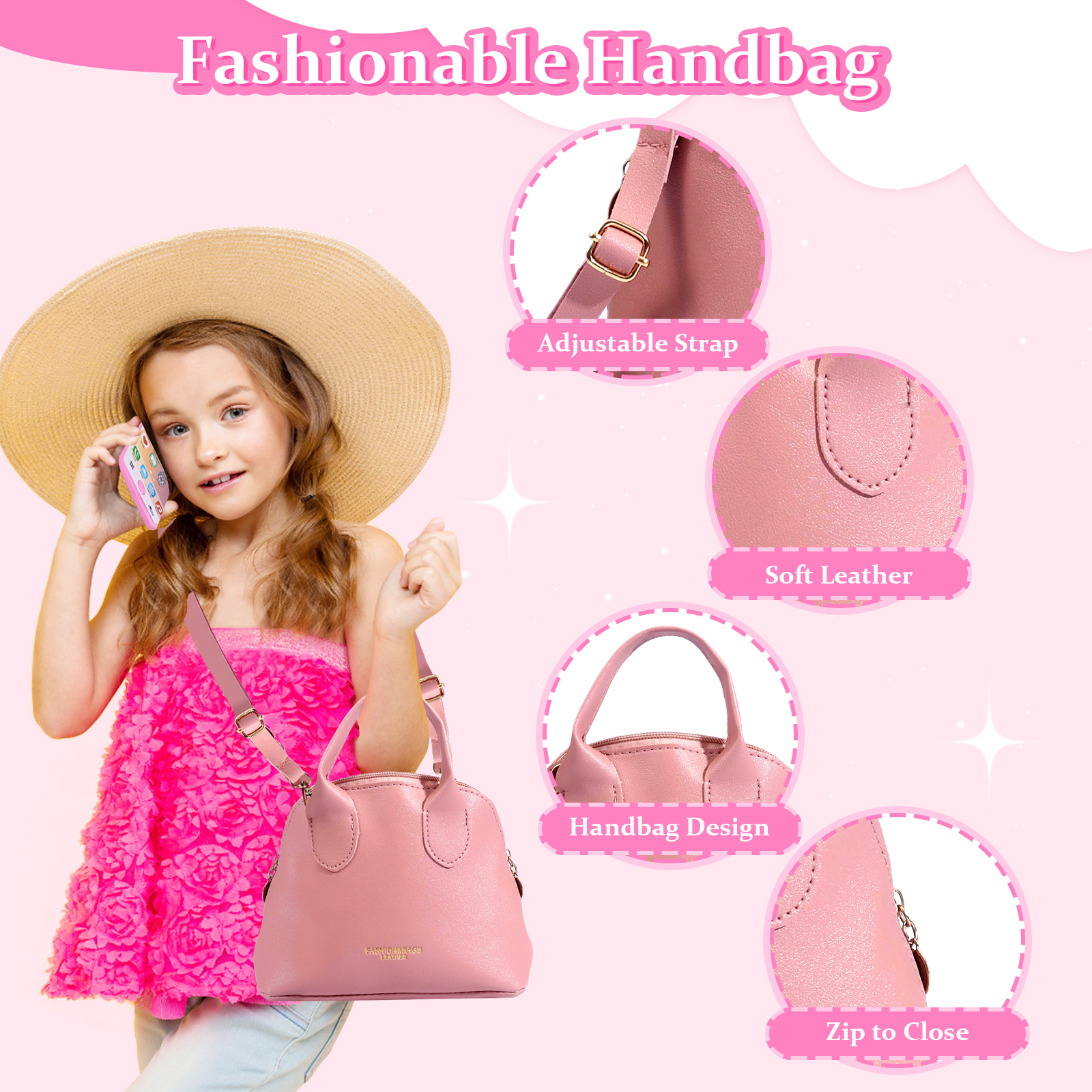 Rirool Princess Themed Play Purse Set with 31 Pieces photo 2