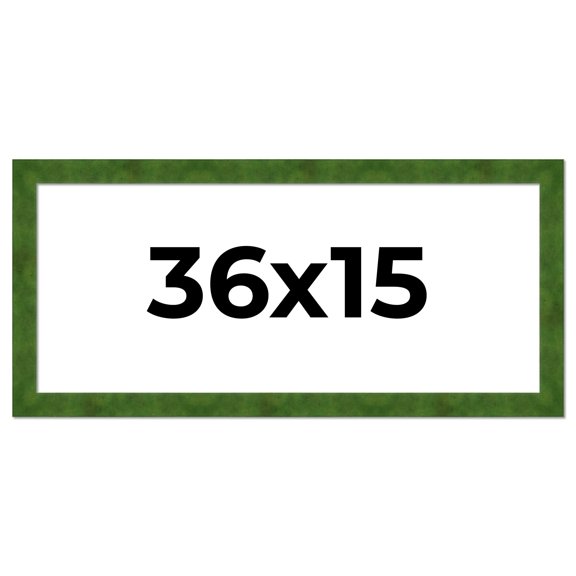 36x15 Frame Green Burl Solid Wood Picture Frame | 1.75 Inches Moulding Width | Interior Frame Depth