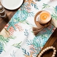 thumbnail image 3 of Beach Coastal Table Runner 72 Inches, Summer Coral Starfish Nautical Ocean Bed Runner Dresser Scarves Tabletop for Indoor Outdoor Parties/Ceremony/Banquet, 18" x 72", 3 of 8