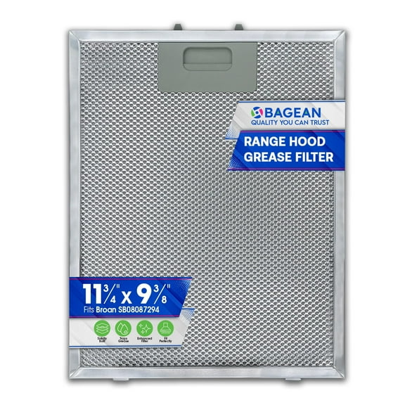 Range Hood Filter Replacement for SB08087294 11.75” x 9.40” Broan Range Hood Filter - Kitchen Exhaust Fan Aluminum Grease Filter for Range Hood - Filters Air Entering Stove Hood Vent Filter (1-Pack)