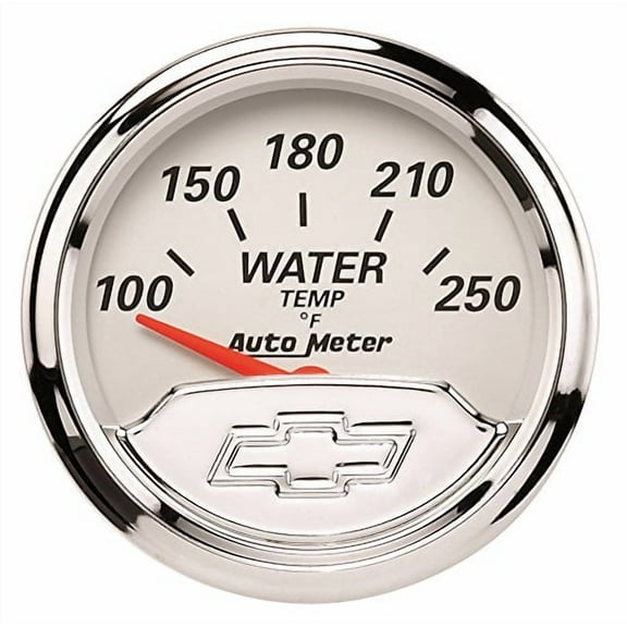 Autometer 1337-00408 Chevy Vintage Water Temperature Gauge, 2-1/16", 250 F, Electric