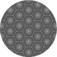 thumbnail image 1 of Ahgly Company Tapis de Zone Rond Gris Transitionnel pour Intérieur Lavable à la Machine, 5 Pieds Rond, 1 of 7
